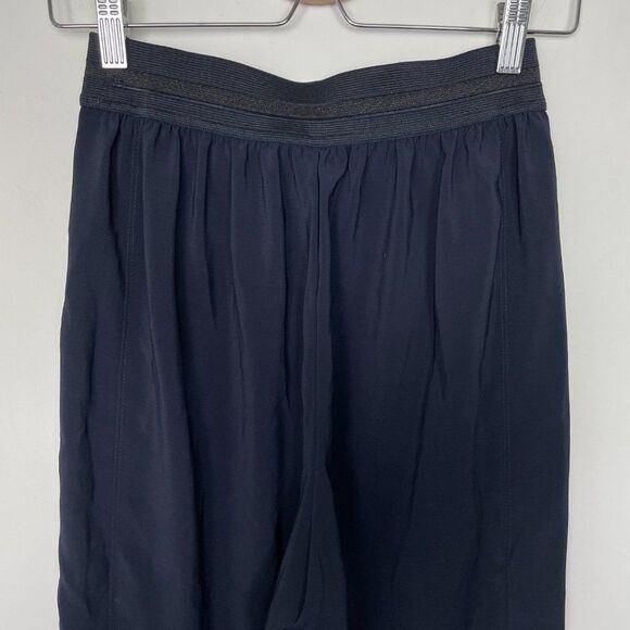 Ted Baker Amaliaa Pintuck Straight Leg Pull On Jogger Trouser Pants Navy 4 - Picture 5 of 14